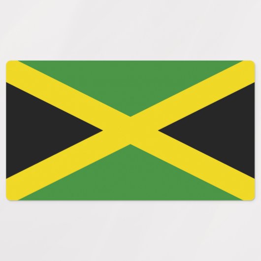 Patriottische labels met vlag van Jamaica (Design 2)