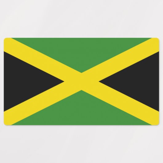 Patriottische labels met vlag van Jamaica (Design 1)