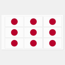 Patriottische labels met vlag van Japan