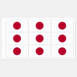 Patriottische labels met vlag van Japan