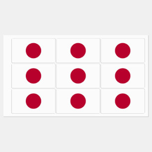 Patriottische labels met vlag van Japan