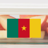 Patriottische labels met vlag van Kameroen (Aangebracht)