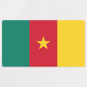 Patriottische labels met vlag van Kameroen (Design 1)