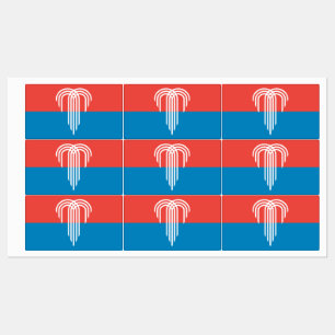 Patriottische labels met vlag van Kansas City, Ver
