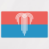 Patriottische labels met vlag van Kansas City, Ver (Design 2)