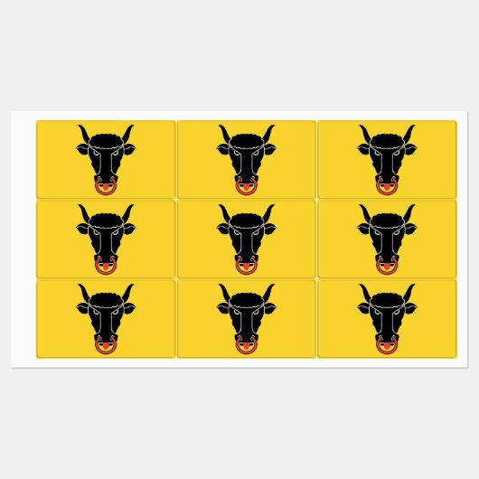Patriottische labels met vlag van kanton Uri, Zwit (Vel)