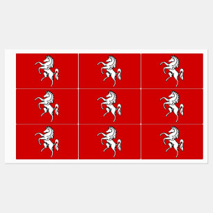 Patriottische labels met vlag van Kent County