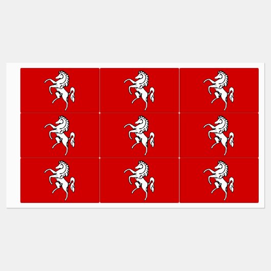 Patriottische labels met vlag van Kent County (Vel)