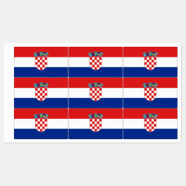 Patriottische labels met vlag van Kroatië