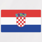 Patriottische labels met vlag van Kroatië (Design 1)