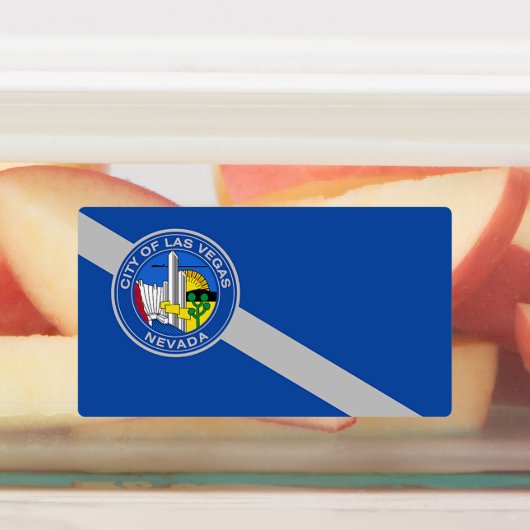 Patriottische labels met vlag van Las Vegas (Aangebracht)