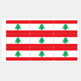 Patriottische labels met vlag van Libanon