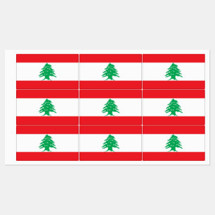 Patriottische labels met vlag van Libanon