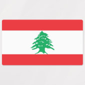 Patriottische labels met vlag van Libanon (Design 2)