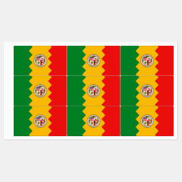 Patriottische labels met vlag van Los Angeles