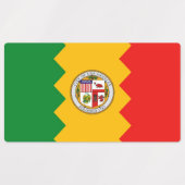 Patriottische labels met vlag van Los Angeles (Design 2)