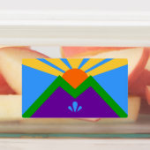 Patriottische labels met vlag van Manitou Springs (Aangebracht)