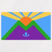 Patriottische labels met vlag van Manitou Springs (Design 1)