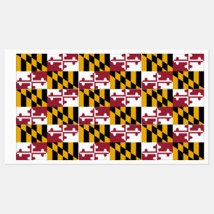 Patriottische labels met vlag van Maryland