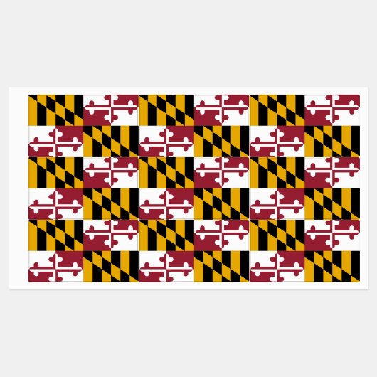 Patriottische labels met vlag van Maryland (Vel)