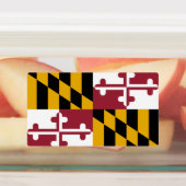 Patriottische labels met vlag van Maryland (Aangebracht)