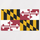 Patriottische labels met vlag van Maryland (Design 2)