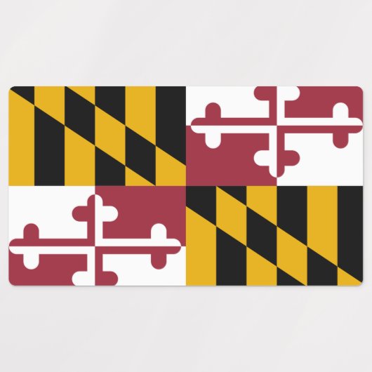 Patriottische labels met vlag van Maryland (Design 2)