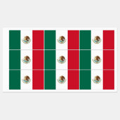 Patriottische labels met vlag van Mexico (Vel)