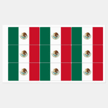 Patriottische labels met vlag van Mexico