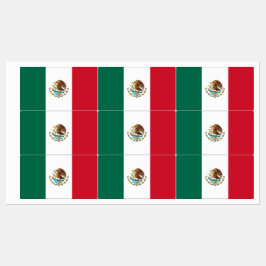 Patriottische labels met vlag van Mexico