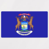 Patriottische labels met vlag van Michigan State (Design 2)