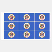 Patriottische labels met vlag van Minnesota (Vel)