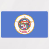 Patriottische labels met vlag van Minnesota (Design 2)