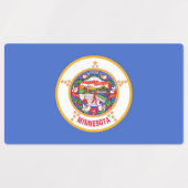 Patriottische labels met vlag van Minnesota (Design 1)