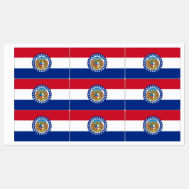 Patriottische labels met vlag van Missouri State