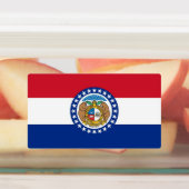 Patriottische labels met vlag van Missouri State (Aangebracht)