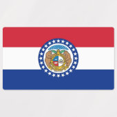 Patriottische labels met vlag van Missouri State (Design 2)