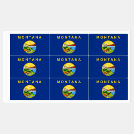 Patriottische labels met vlag van Montana State