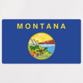 Patriottische labels met vlag van Montana State (Design 1)