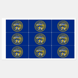 Patriottische labels met vlag van Nebraska