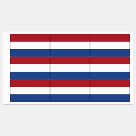 Patriottische labels met vlag van Nederland (Vel)