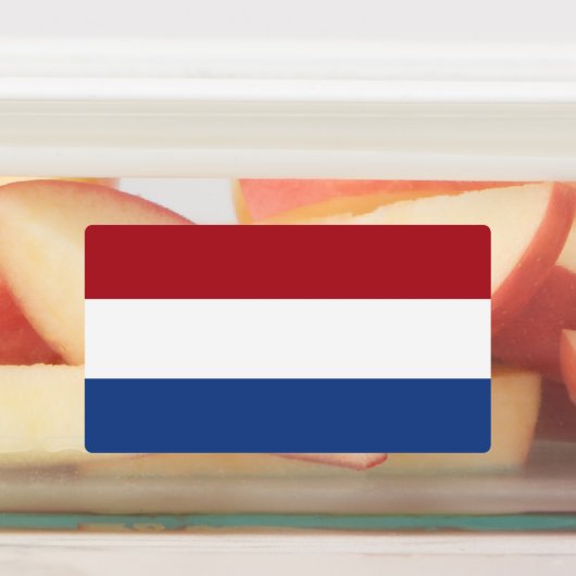 Patriottische labels met vlag van Nederland (Aangebracht)