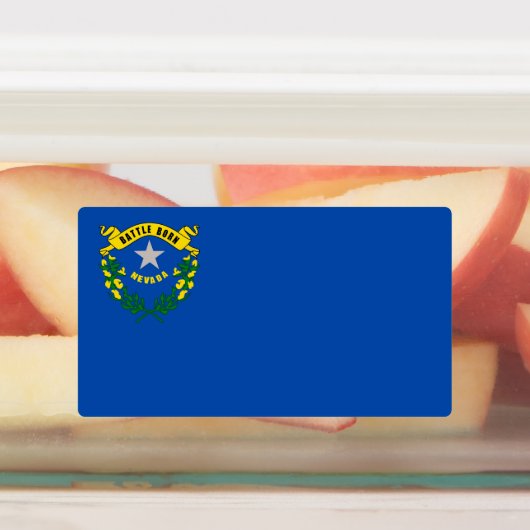 Patriottische labels met vlag van Nevada (Aangebracht)
