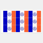 Patriottische labels met vlag van New York City (Vel)
