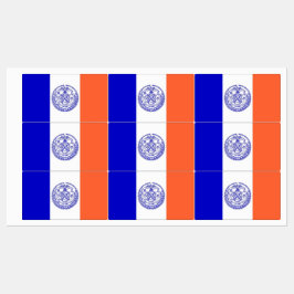 Patriottische labels met vlag van New York City
