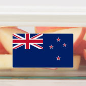 Patriottische labels met vlag van Nieuw-Zeeland (Aangebracht)