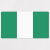 Patriottische labels met vlag van Nigeria (Design 1)