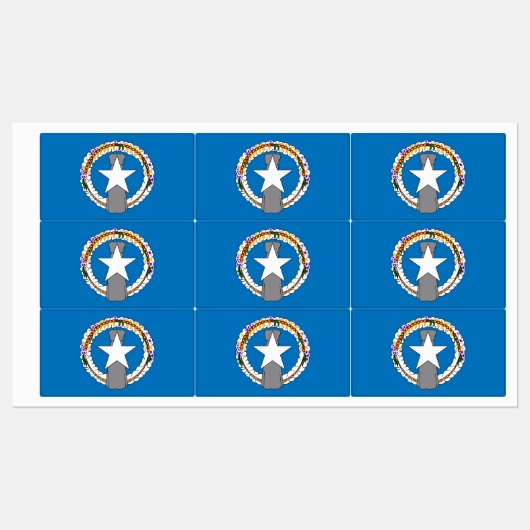 Patriottische labels met vlag van Noordelijke Mari (Vel)