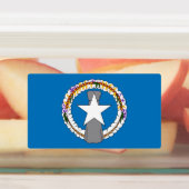 Patriottische labels met vlag van Noordelijke Mari (Aangebracht)