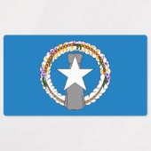 Patriottische labels met vlag van Noordelijke Mari (Design 1)